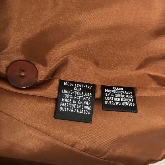 Dana Buckman Cognac/Camel Leather Jacket - Picture 5 of 7